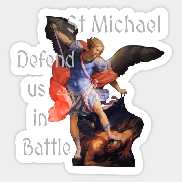 St Michael Archangel Angel Catholic Saint Devotion Sticker by hispanicworld